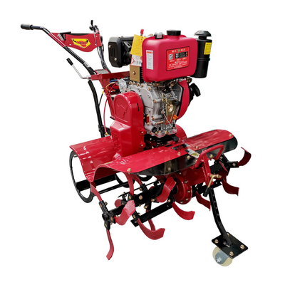 Fácil de operar Motor diesel de tração nas quatro rodas Mini Tiller 85 KG Cultivador para agricultura