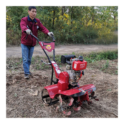 Fácil de operar Motor diesel de tração nas quatro rodas Mini Tiller 85 KG Cultivador para agricultura