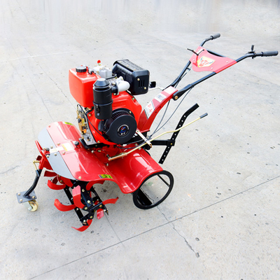Fácil de operar Motor diesel de tração nas quatro rodas Mini Tiller 85 KG Cultivador para agricultura
