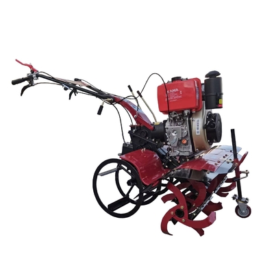 115 KG Carga de tração nas quatro rodas Mini Power Tiller Cultivator com transmissão de todas as marchas