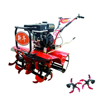 Largura de trabalho ajustável 45-85cm Mini Tiller com engrenagem automática e transmissão de correia