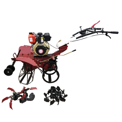 Melhorado 178F motor diesel de tração nas quatro rodas Mini Power Tiller cultivador para agricultura