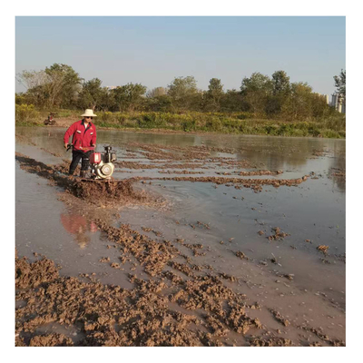 186F Motor diesel de tração nas quatro rodas Mini Power Tiller Cultivator para equipamentos agrícolas