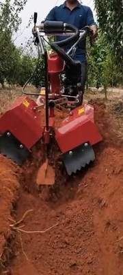 Tiller de potência de gasolina de tração nas quatro rodas 4KW para eficiência de cultivo de jardim de frutos