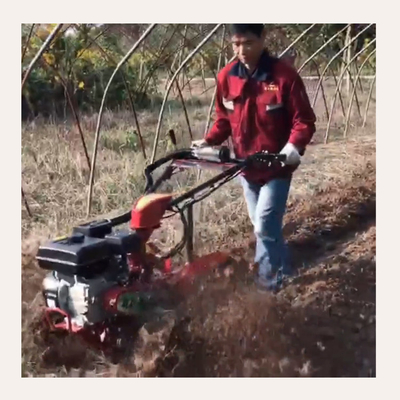 Mini Power Tiller Cultivator com Tração nas Quatro Rodas com Motor de Gasolina Econômico 170F