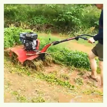 Agricultor de combustível a gasolina/diesel mini-moedor de ervas daninhas com largura de trabalho de 45-85 cm