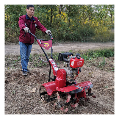 Tiller de quatro rodas a tração para campos de arroz e terras secas