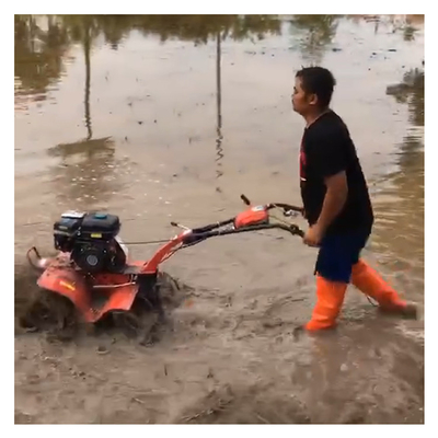 Forte e durável 170F Mini Power Tiller Cultivator para ambos os campos de arroz e terra seca