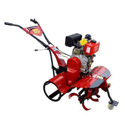 Potente 186F motor diesel de tração nas quatro rodas Mini Power Tiller Cultivator para o mercado
