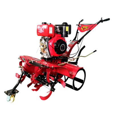 186F Motor diesel de tração nas quatro rodas Mini Power Tiller Cultivator para eficiência de fazendas