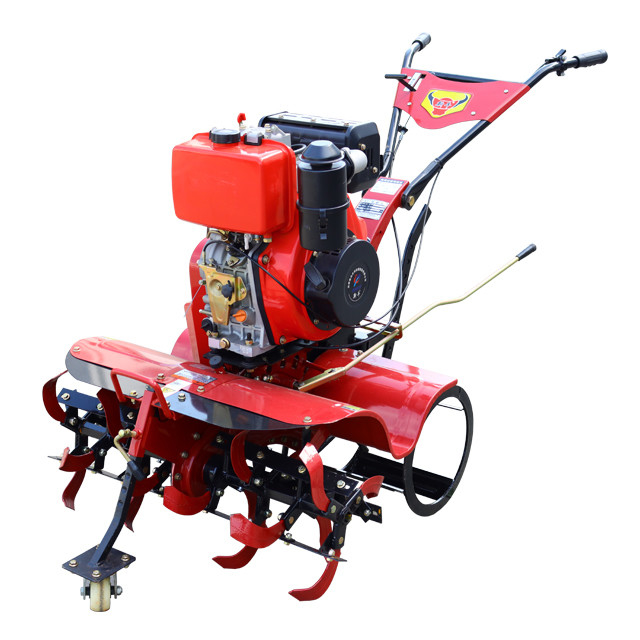 Fácil de operar Motor diesel de tração nas quatro rodas Mini Tiller 85 KG Cultivador para agricultura