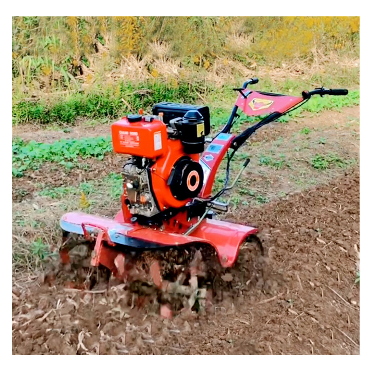 Alto nível de segurança cultivador rotativo Estrutura de engrenagem de gasolina Mini Power Tiller 7hp para jardim
