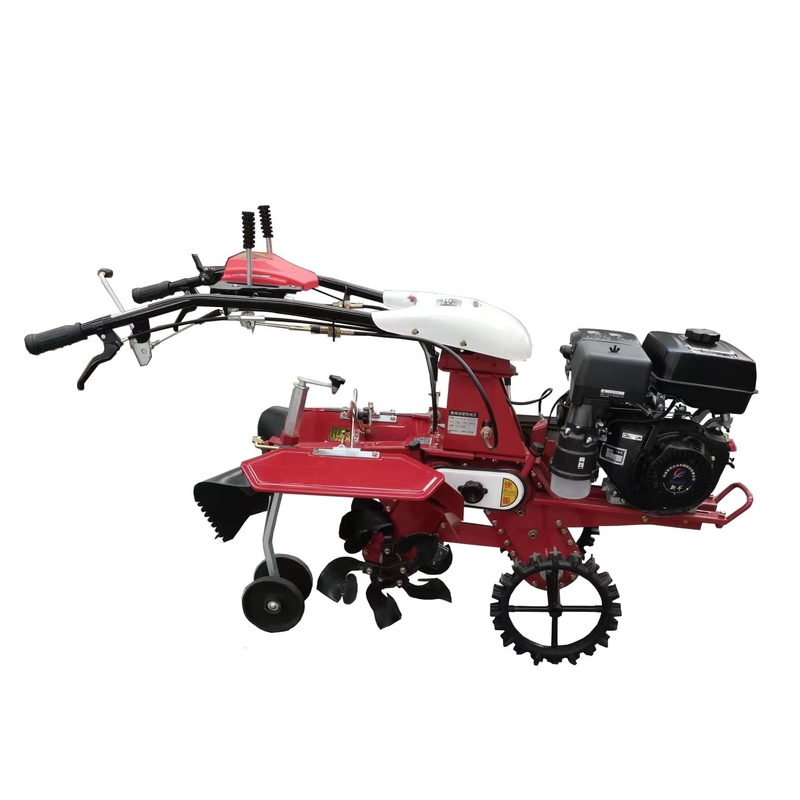Versátil de tração nas quatro rodas 177F Motor de gasolina Orchard Mini Power Tiller Cultivator