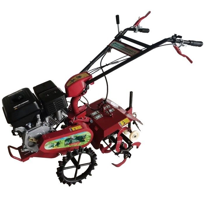 177F Motor a gasolina com tração nas quatro rodas Mini Power Tiller Cultivator para fazenda e jardim