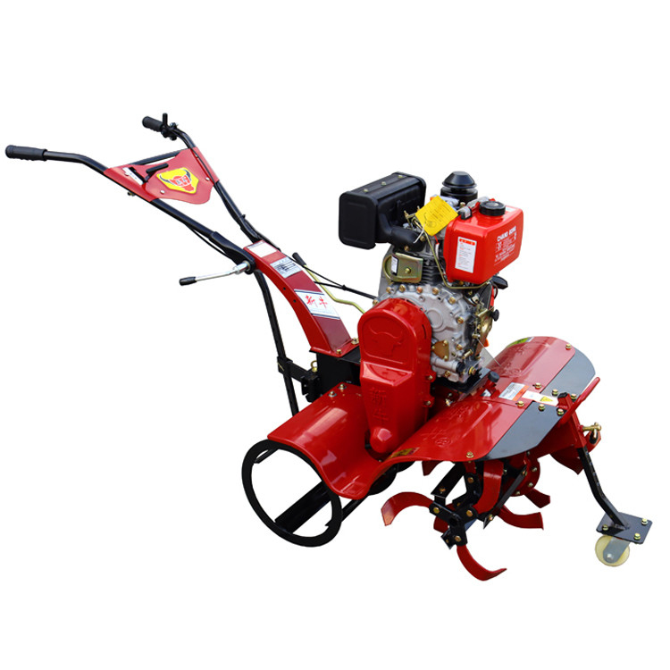 186F Motor diesel de tração nas quatro rodas Mini Power Tiller Cultivator para eficiência de fazendas